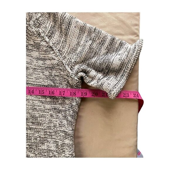 Cabi Womens Knit Sweater Marbled Short Sleeve Tunic Scoop Neck Chunky| M - Picture 5 of 8